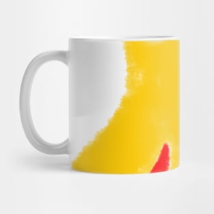 red yellow abstract watercolor design Mug